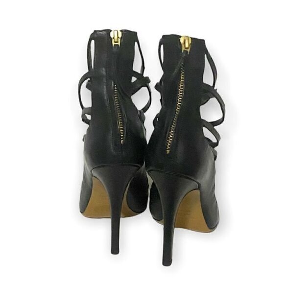 NIB Isabel Marant Paw Black Leather Heeled Sandals size 38 EU - Picture 7 of 16